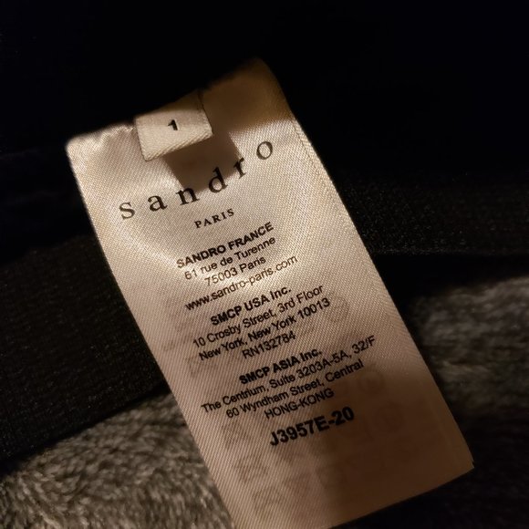 Sandro Paris Windowpane Smocked Midi Skirt Asymmetrical Lined Stretch Skirt - Picture 9 of 11